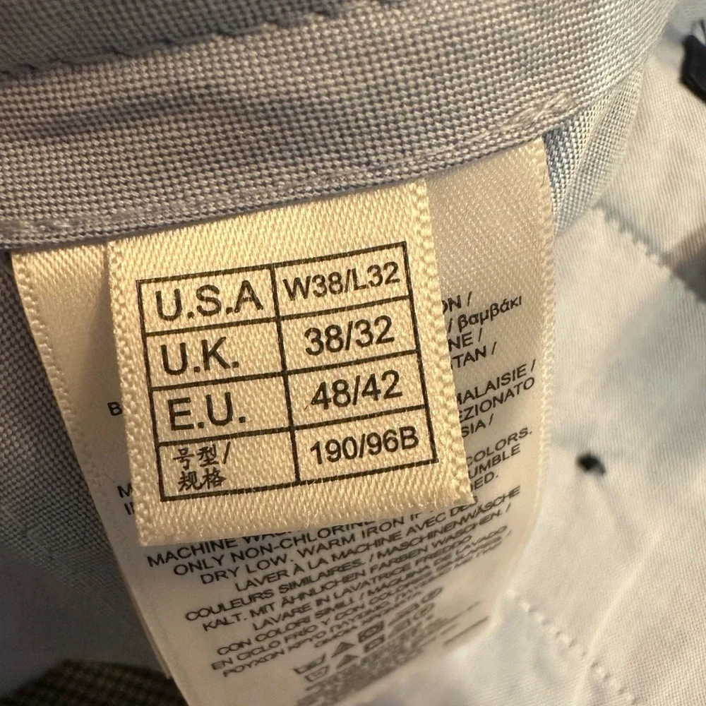 BROOKS BROTHERS Clark Fit Chino Pants Men's 38 X 32 Flat Front Trouser Patterned